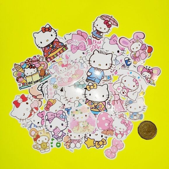 Brand New Hello Kitty 63pcs Waterproof Stickers - Picture 2 of 5